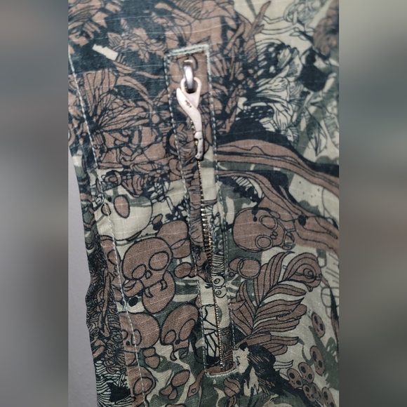 Skull camo art deco tropics artful dodger short size 36  **STAIN** - Picture 6 of 11